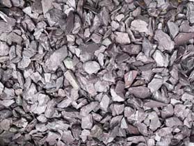 Plum/Blue Slate Chippings 30 - 40mm